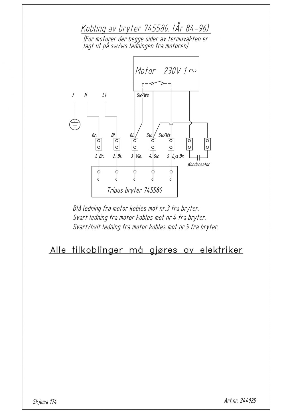Bryter 230V/1.