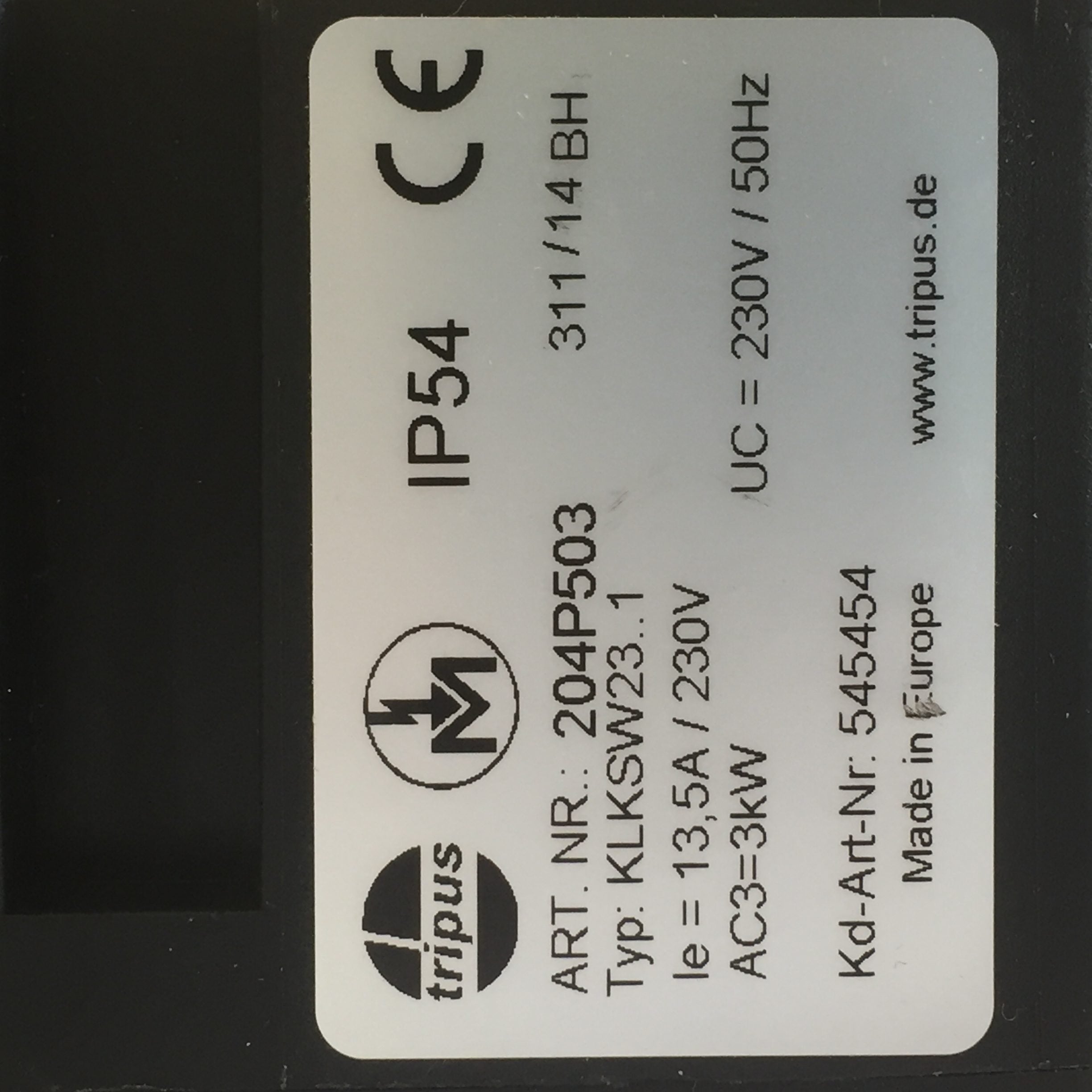 Bryter 230V/1.